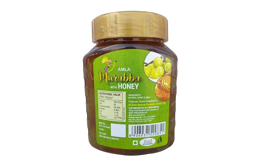 Superbee Amla Murabba with Honey    Plastic Jar  500 grams